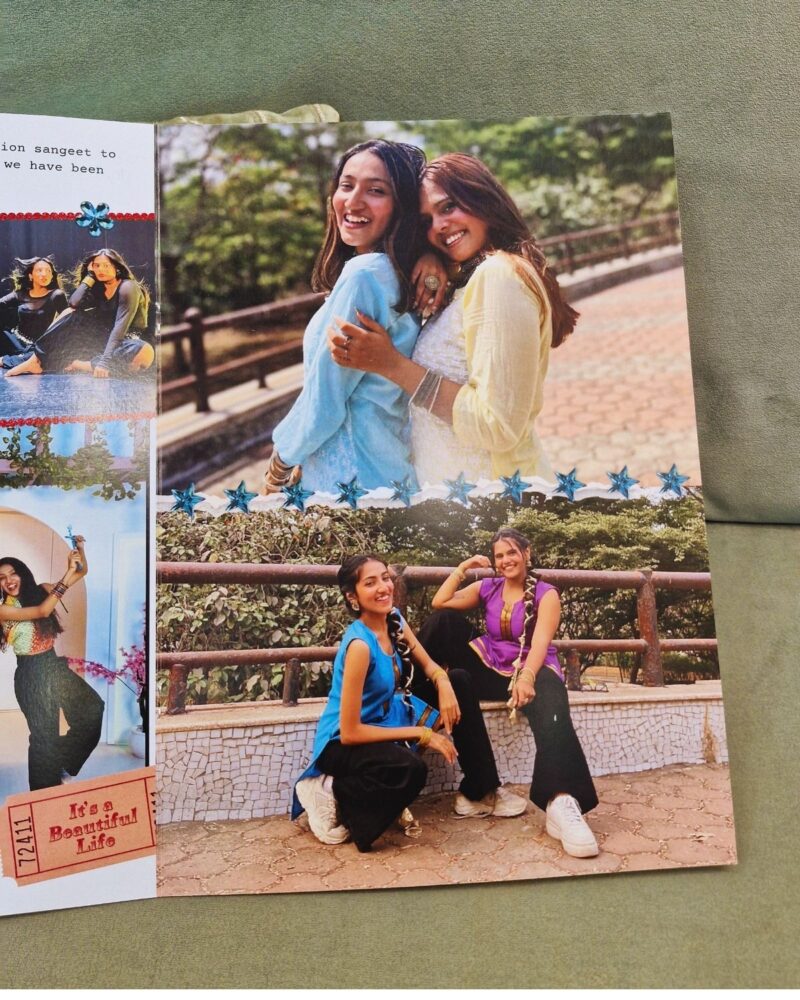 Custom magazine gift interior with personalised headlines and best friend photos. the piyu store