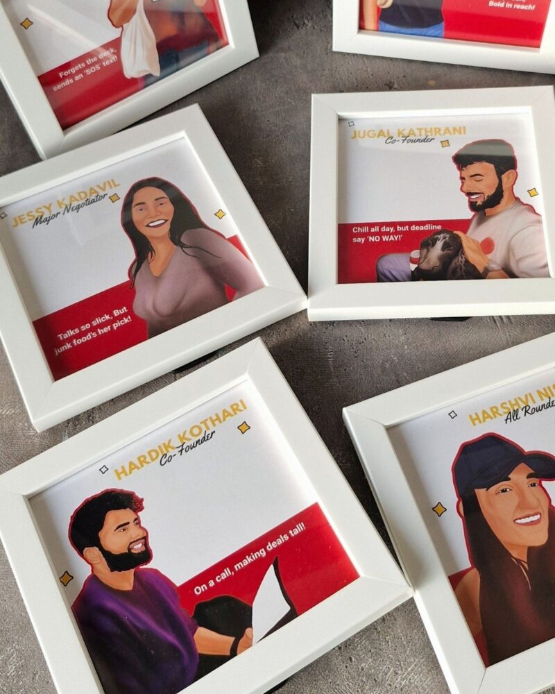 Detailed illustration frame personalised corporate gift India