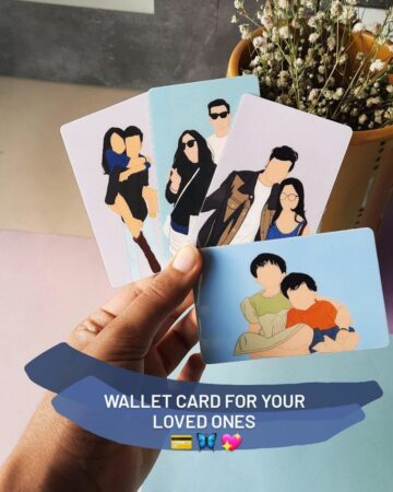 personalised wallet card gift, unique relationship gift India Piyustore