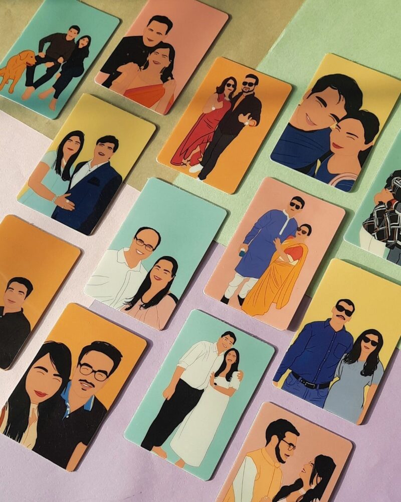 Long distance relationship personalised wallet card gift – custom art India Piyustore